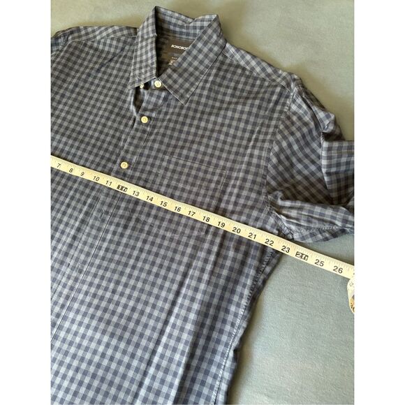 Bonobos Men's Blue Plaid Cotton Collared Long-Sleeves Button-Down Shirt Size XL - Picture 2 of 7